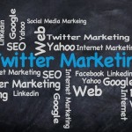 Nube de palabras con términos: Twitter Marketing, Web, SEO, Internet Marketing, Blogging, Facebook, Linkedin, Yahoo, Social Media Marketing.