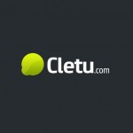 La imagen muestra el logotipo de Cletu.com con una forma abstracta verde junto al texto blanco "Cletu.com" sobre un fondo oscuro.