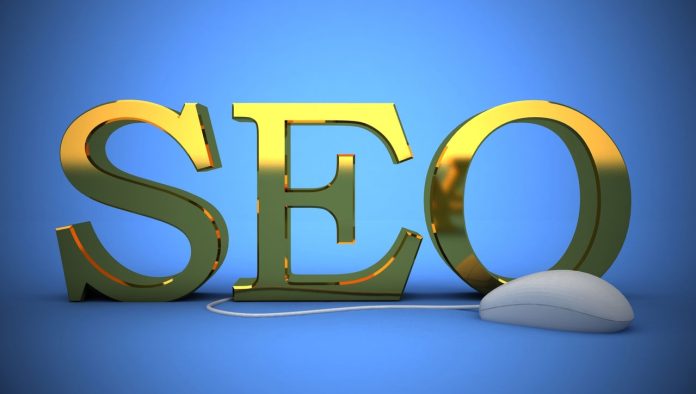 seo Las letras 3D doradas