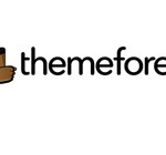Logotipo de Themeforest que presenta un cuadrado negro con un diseño de hojas marrones y el texto "themeforest" en letras minúsculas.
